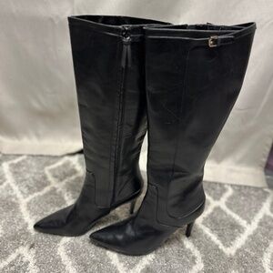 Ralph Lauren Brand New Black Leather  Boots Size 11M Women's